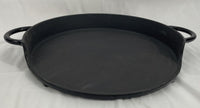 William Sonora Black Uni-Griddle Block Enamel 12 Inch Cast Iron Pan With Handles